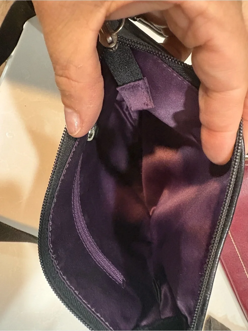 Coach Purple, Black and Gray Circle Logo Crossbody Bag